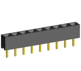 2.54mm Socket Single Row Low Profile Two Side Contact Straight Dip Type.(H=3.6)